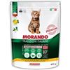 Morando Gatto Crocchette Tradizionali Gusto Pollo e Salmone Alimento Secco Completo per Gatto Cucciolo Formato 400 g