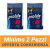 Prolife MINIMO 2 CONFEZIONI - Prolife Dog Smart Adult Manzo/Riso Cibo Umido Completo per Cane Adulto di Taglia Media/Grande 12 kg