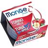 Monge Fruits Tonno con Mela Gusto Mela Alimento Umido Completo per Gatto Adulto Formato 80 g