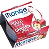 Monge Fruits Pollo con Mela Gusto Mela Alimento Umido Completo per Gatto Adulto Formato 80 g