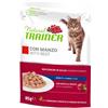 Trainer Natural Trainer Cat Adult Gusto Manzo Bocconcini in Salsa Alimento Umido Completo per Gatto Adulto Formato 85g