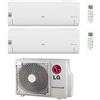 LG Climatizzatore Condizionatore LG Dual Split Inverter serie LIBERO SMART 9+12 con MU2R15 R-32 Wi-Fi Integrato S09EC.NSJS+ S12EC.NSJS+ MU2R15.U13