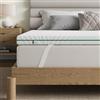 Novilla Topper Matrimoniale 160x190, 7.5cm Memory Foam + Schiuma Alta Densità, Coprimaterasso Morbido Traspirante, Fodera Rimovibile Lavabile per Letto, Campeggio, Ospiti