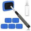 AMFUN Pulitore Parabrezza Auto, Spazzola Pulizia Vetri Auto, Detergente per Parabrezza Retrattile con 5 Cuscinetti in Microfibra, 1 Flaconi Spray