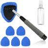 AMFUN Pulitore Parabrezza Auto, Spazzola Pulizia Vetri Auto, Detergente per Parabrezza Retrattile con 5 Cuscinetti in Microfibra, 1 Flaconi Spray