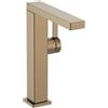 hansgrohe Tecturis E - Rubinetto per lavabo con push-open, risparmio energetico (CoolStart), Miscelatore lavabo risparmio idrico (EcoSmart) con altezza bocca 211 mm, bronzo spazzolato, 73060140