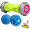 beupro Rullo Massaggio Piedi, 3PCS Palline Massaggio e Lacrosse Ball 2 Palle Massaggio per Fascite Plantare Massaggio Piedi Riflessologia Plantare