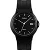 FeiWen Minimalismo Orologio da Polso Impermeabili Plastica Cassa e Gomma Banda Fashion Casual Analogico Quarzo Orologi (Nero)