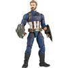 Marvel Hasbro Avengers- Infinity Hasbro Legends Series, Action Figure di Capitan America da 15 cm, Design Premium, Include 5 Accessori, Multicolore, F01855L0
