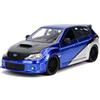 Jada Toys Fast Furious 99514 - Modello Subaru Impreza Wrx Sti Di Brian Scala 1/24, DieCast Collezione, Blu/Argento