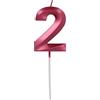 Folat 18882 Candela Glamour Numero 2 Rosso Metallizzato