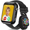 JoJoego 4G Smartwatch Bambini, Impermeabile IP68 Orologio Smartwatch Bambini con Videochiamate e Chiamate, WhatsApp, Wi-Fi, Chat Vocale, GPS, SOS, SMS, Modalità Scuola Smart Watch per Ragazzi e Ragazze Nero