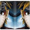 Cokitec Custodia a portafoglio in pelle per Samsung Galaxy S21 Plus Manga Naruto Bianco