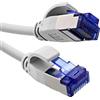 InLine Cavo patch sottile, Cat.6A, S/FTP, TPE (LSZH) flessibile, PoE, rame (CU), LAN, Ethernet, cavo di rete, RJ45 Gigabit, bianco, 2 m, 74902W