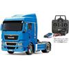 TAMIYA 1/14 RC MAN TGX 18.540 4x2 XLX blu francese trattore camion model...