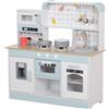 AIYAPLAY Cucina Giocattolo Bambini 3+ Anni Fornello Interattivo Accessori Legno