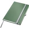 Leitz Taccuino Leitz Style A5 a quadretti, copertina rigida, 160 pagine, 80 fogli, carta certificata FSC da 100 g/m², fascia elastica e segnalibro, per ufficio e home office, Verde, 44861053