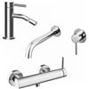 Parama Set miscelatori: lavabo ad incasso bidet senza scarico ed esterno doccia cromato | Bette
