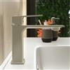 Parama Miscelatore lavabo senza scarico slim nickel spazzolato | Ingrid