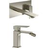 Parama Coppia miscelatori lavabo ad incasso bidet senza scarico nickel spazzolato | Ingrid