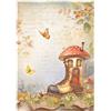 Carta di riso Whispering Woods casetta a stivale Stamperia