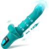 SuperLove Thrusting Stimulating Beads Rabbit Vibrator Teal