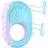 SuperLove Soft Liquid Silicone Vibrating Cock Ring with Buffer Rings Turquoise