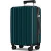SHOWKOO Valigie Rigide Extra Grande Pezzi 100% Policarbonato Bagaglio Leggero Espandibile Ultra Durevole Valigia Trolley da Viaggio con Serratura Approvata Dalla Tsa e 4 Ruote Doppie XL,Verde