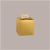 LUCGEL Scatola Quadrello Porta Panettone Alto e Pandoro in Carta Fibra Oro 21x21x22 cm 10 pezzi