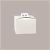 LUCGEL Scatola Quadrello Porta Panettone Basso in Carta Fibra Bianco 24,5x24,5x19 cm 10 Pezzi