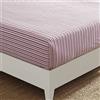 Nautica - Lenzuolo con angoli doppi, percalle di cotone, arredamento casual per la casa (Coleridge Stripe rosso, doppio)