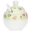 THUN - Zuccheriera con cucchiaino - porcelllana - Collezione Cuori in Fiore - 13 x 6 cm