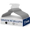 SereneLife 50 Grucce Armadio in Velluto Grigio, Stampelle Armadio Salvaspazio con Gancio Rotante 360°, Antiscivolo per Grucce Appendiabiti per Abiti, Pantaloni e Vestiti