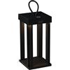 Konstsmide Lanterna LED Cannes, nero, per interni ed esterni, in alluminio, durata della batteria fino a 20 ore, 7819-750, 15 cm (L)/15 cm (L)/42 cm (H)