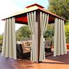 Bonzer Tende impermeabili da esterno per patio, gazebo, pergola, balcone, isolamento termico, blocco della luce solare, tende oscuranti per camera da letto e soggiorno, 1 pannello, 132 x 213 cm