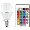 OSRAM Lampada LED STAR+ RGBW, attacco E14, colori RGB modificabili tramite telecomando, 4.9 W, forma a goccia, lampadina da 40 W, opaca, lampade LED RGBW retrofit con telecomando, confezione da 4