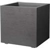 Deroma Vaso in Resina Cubo Millennium Antracite 39 cm di Deroma