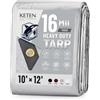 Keten Teloni resistenti impermeabili 3,5 m x 30,5 m, extra spessi, 16 mm, resistenti agli strappi e allo sbiadimento, 100% blocco UV, telo esterno con occhielli rinforzati per tetto, campeggio, patio