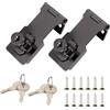Lhdfyqt 2 Pezzi Cassetto Armadio Serrature, Hasp Serratura in Acciaio Inossidabile, Hasp con Lucchetto e Chiave Serrature, Serratura per armadio, per Mobili Scatole Armadio Porta (nero)