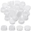 PATIKIL Tappi Copriforo, 48Pz 7/9 (20mm) Tappi per Fori in Plastica Copriforo a Vite Scrivania Fibbia Bloccaggio Inserto per Mobili Fori Armadio Cucina, Bianco