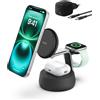 Belkin UltraCharge Pro Caricatore Wireless 3 in 1, Stazione di Ricarica Qi2 25W, Compatibile con MagSafe per iPhone 16, Apple Watch, AirPods, Pixelsnap con Ventilatore e Adattatore 45W, Nero