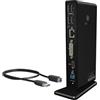 ICY BOX Docking Station USB 3.0 / USB-C (11-in-1) con 1x HDMI & 1x DVI, 6x USB 3.0 HUB, Gigabit Ethernet, DisplayLink, Dock Universale, IB-DK2241AC