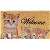 BANZAII TEXTILE INNOVATOR ONLINE Banzaii Zerbino in Cocco da Esterno o Interno con Retro Antiscivolo 40x70 cm - Gattini