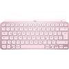 Logitech MX Keys Mini tastiera RF senza fili Bluetooth QWERTY Inglese Rosa (MXK