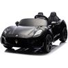 Piston Car Auto Elettrica Bambini Maserati Folgore 2 Posti 12V Nero Doppio Motore