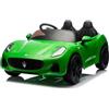 Piston Car Auto Elettrica Bambini Maserati Folgore 2 Posti 12V Verde Doppio Motore