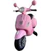 Piston Car Scooter Elettrico per Bambini Happy Rosa Doppia Velocità e MP3