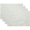 Threadmade Elrene Home Fashions Poinsettia Elegance - Set di 4 tovagliette rettangolari in Jacquard, 33 x 48,3 cm, Avorio