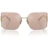 Miu Miu Occhiali da Sole MU54YS ZVN20F Oro/Rosa Specchiato Donna