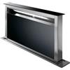 Faber Cappa downdraft FABULA BK 90 RB 110.0360.581 + 110.0360.483 finitura inox e vetro nero da 90 cm - Con motore